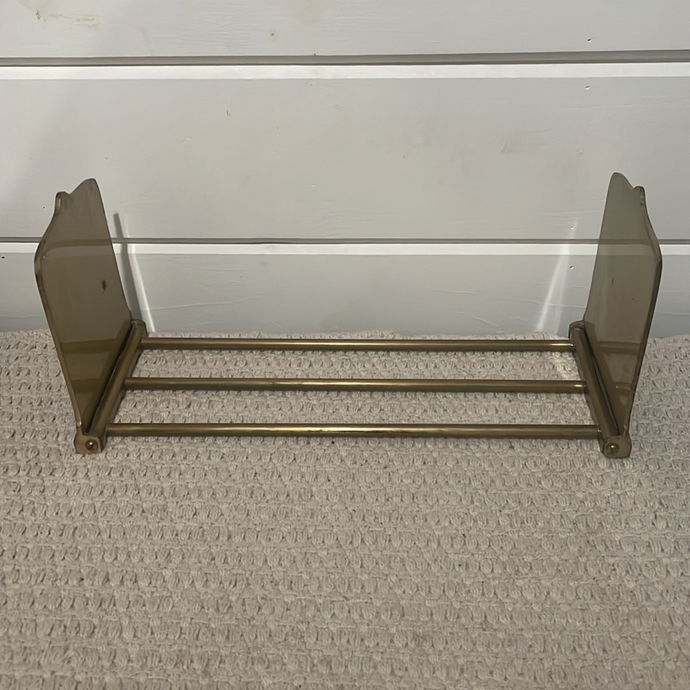 VINTAGE brass expandable book ends bookends bookend - Picture 2 of 8